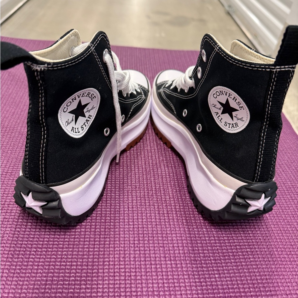 Converse Big Kids Black and White Sneakers - Picture 2 of 4
